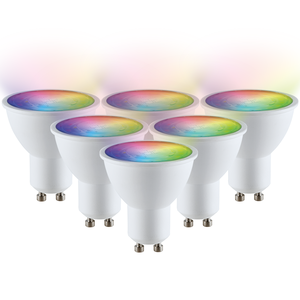 V-TAC Set van 6 GU10 SMART LED RGBWW Wifi 5 Watt 400lm 110° Dimbaar