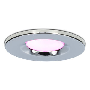 Hoftronic smart Smart WiFi dimbare RGBWW LED inbouwspot chroom Venezia 6 Watt IP65