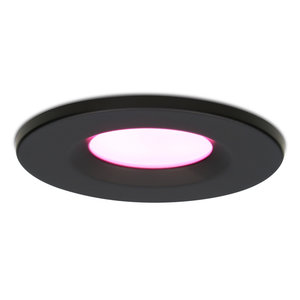 Hoftronic smart Smart WiFi dimbare RGBWW LED inbouwspot zwart Venezia 6 Watt IP65