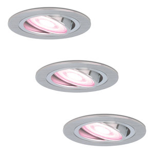 Hoftronic smart Set van 3 stuks smart WiFi LED inbouwspots Chandler RGBWW kantelbaar IP20