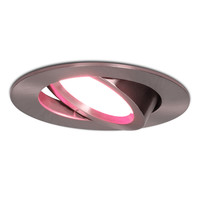 Smart LED inbouwspot Rome RVS 6 Watt RGBWW IP44 kantelbaar