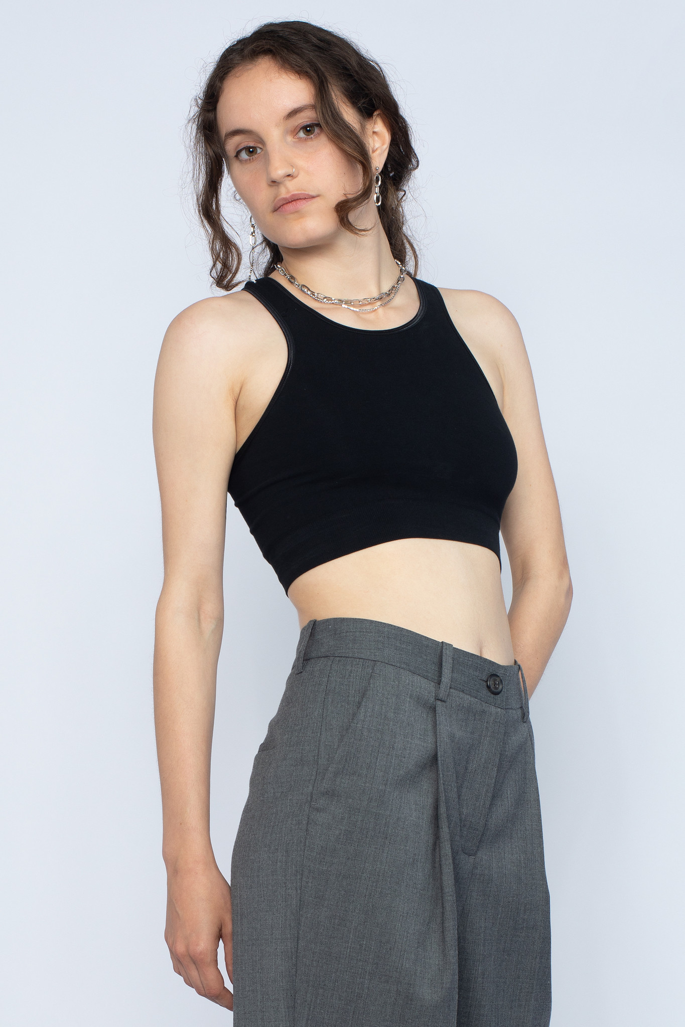 Oletta Highneck Bra Black