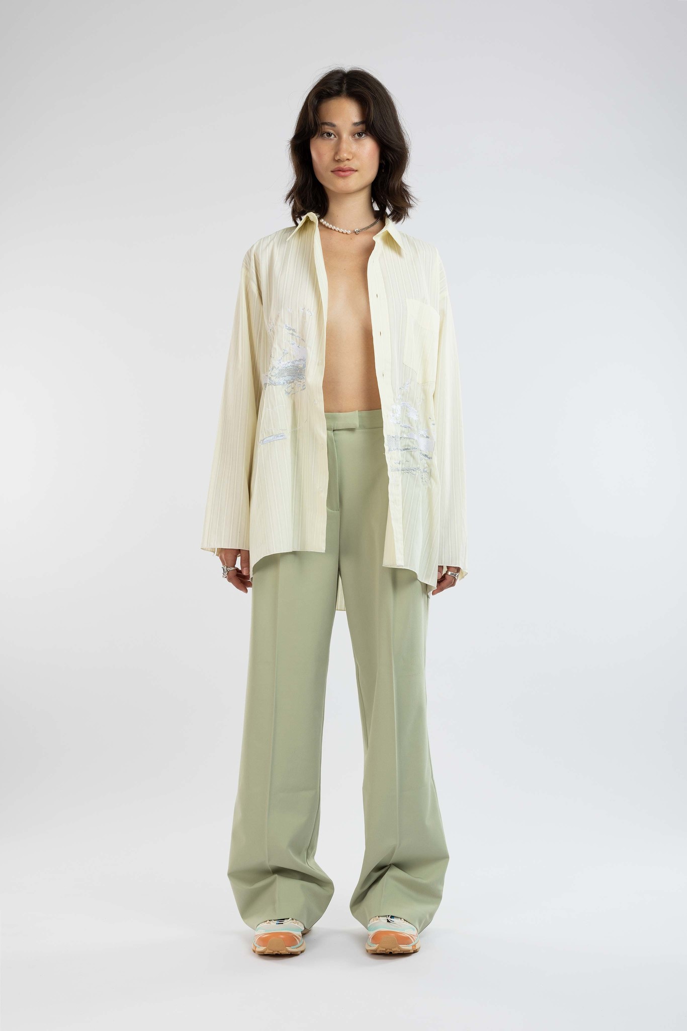 Moore Pleated Pants Reseda Green