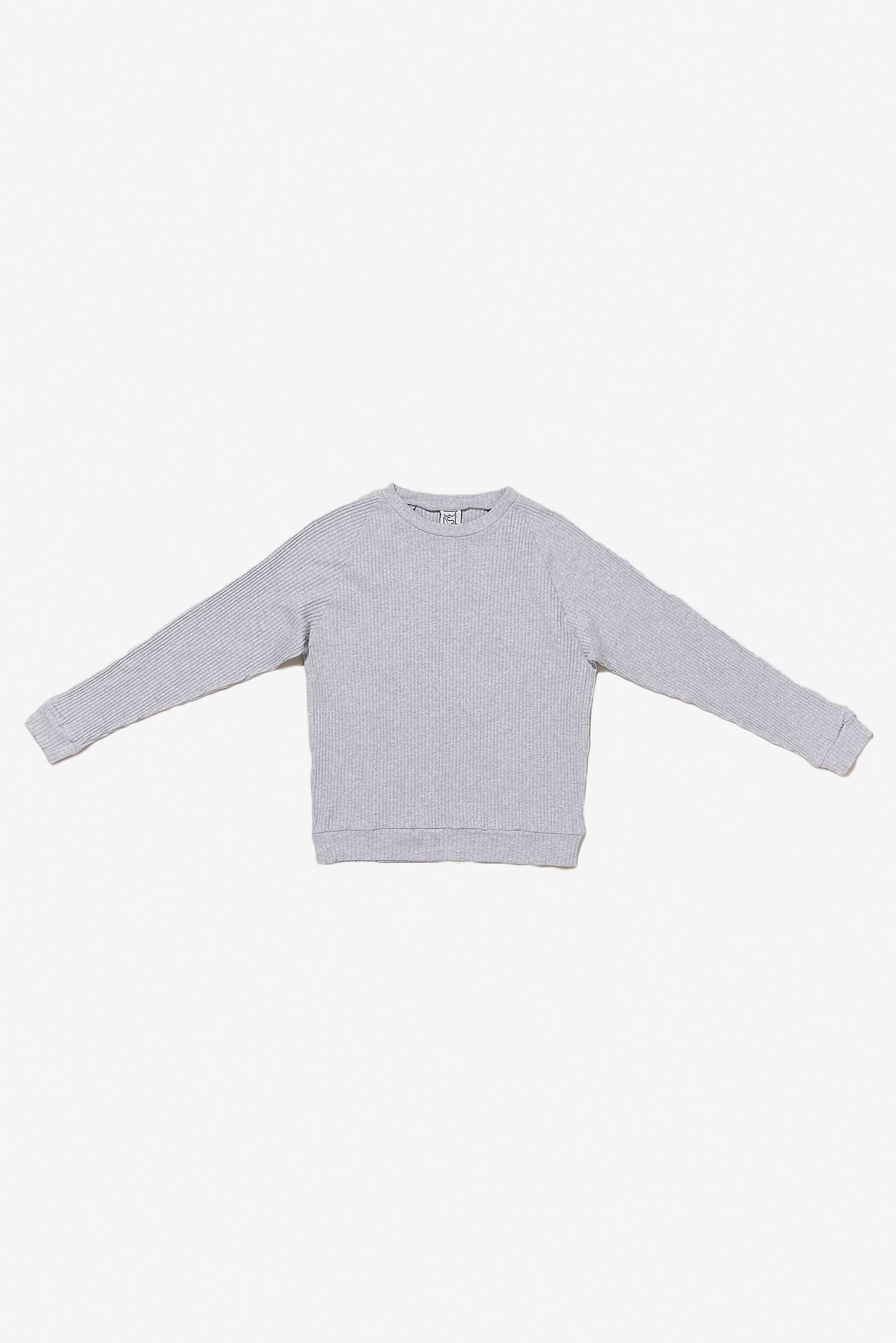 Basic Sweat Fleece Rib Grey Melange