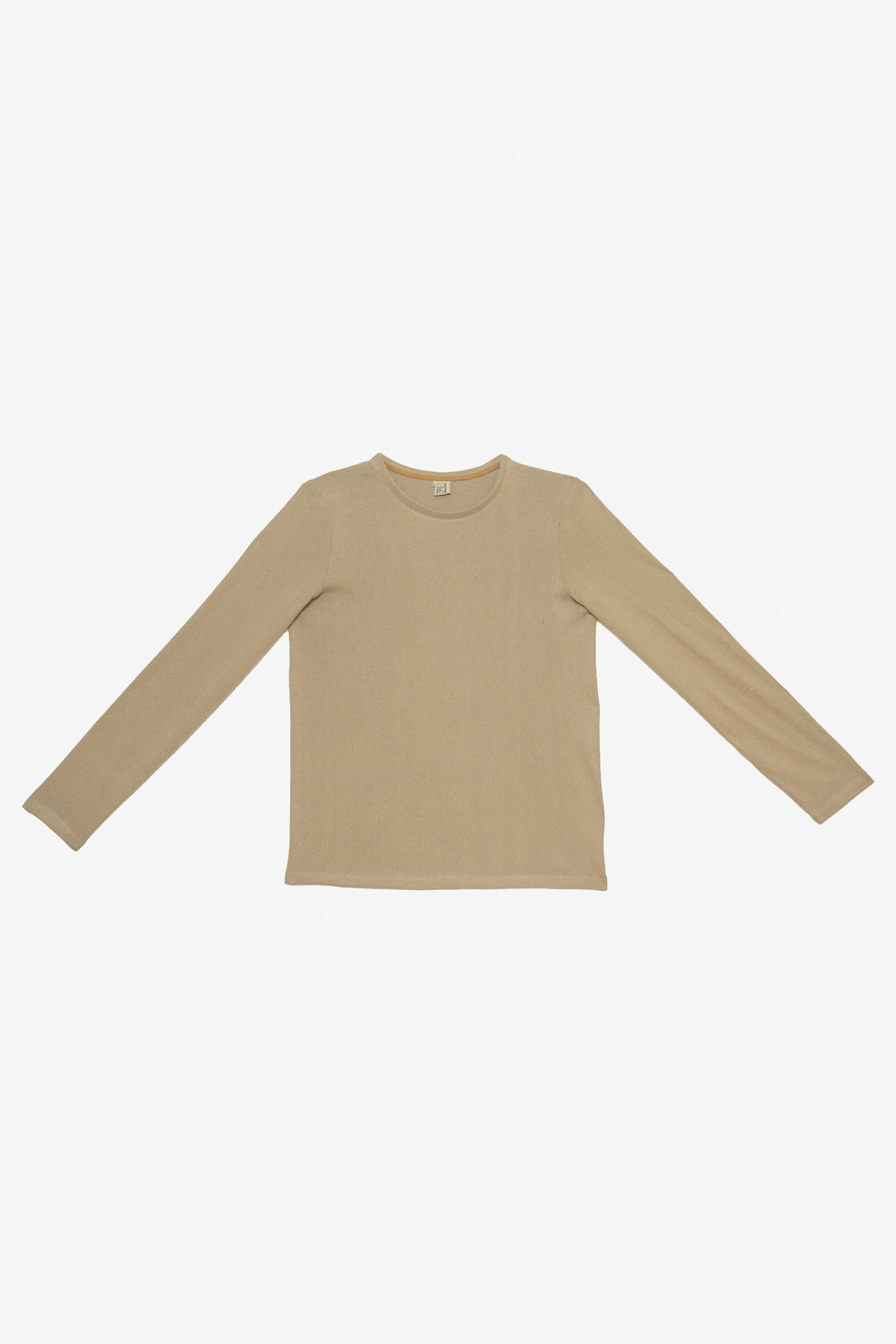 Silk Long Sleeve Tee Acacia Brown