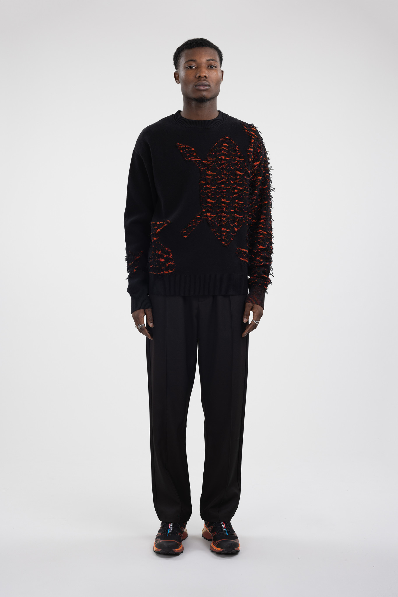 Palase Sweater Black/Orange