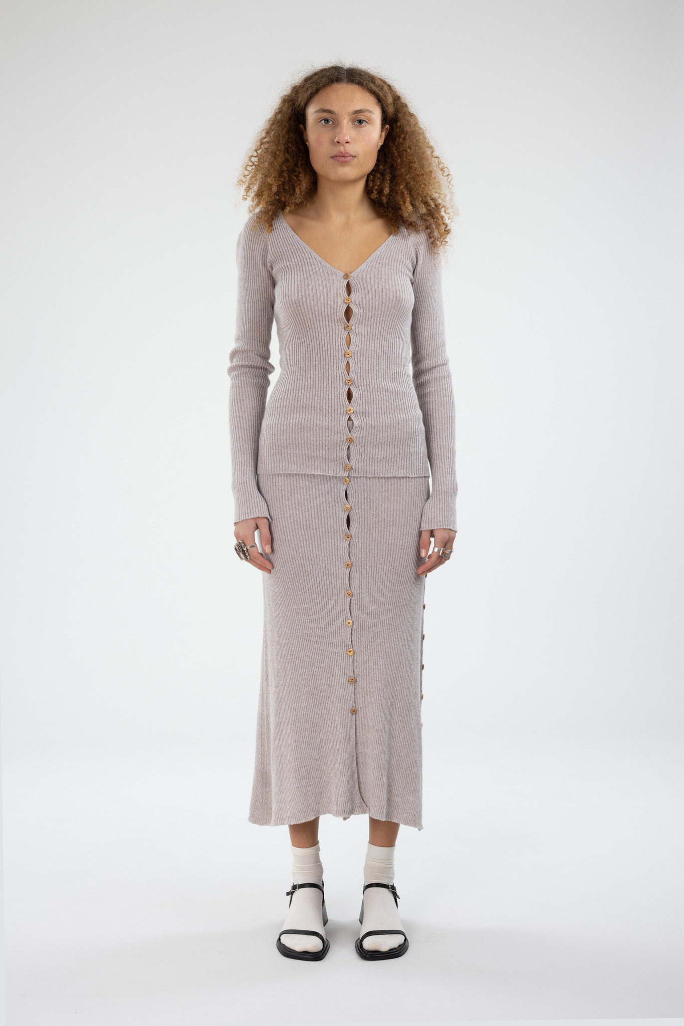 Loulou Skirt Marron Melange