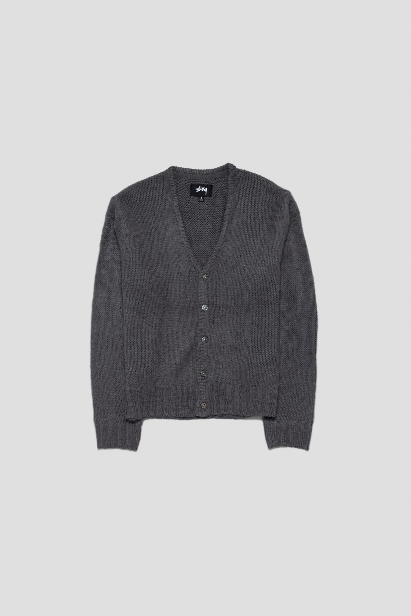 Brushed Cardigan Charcoal