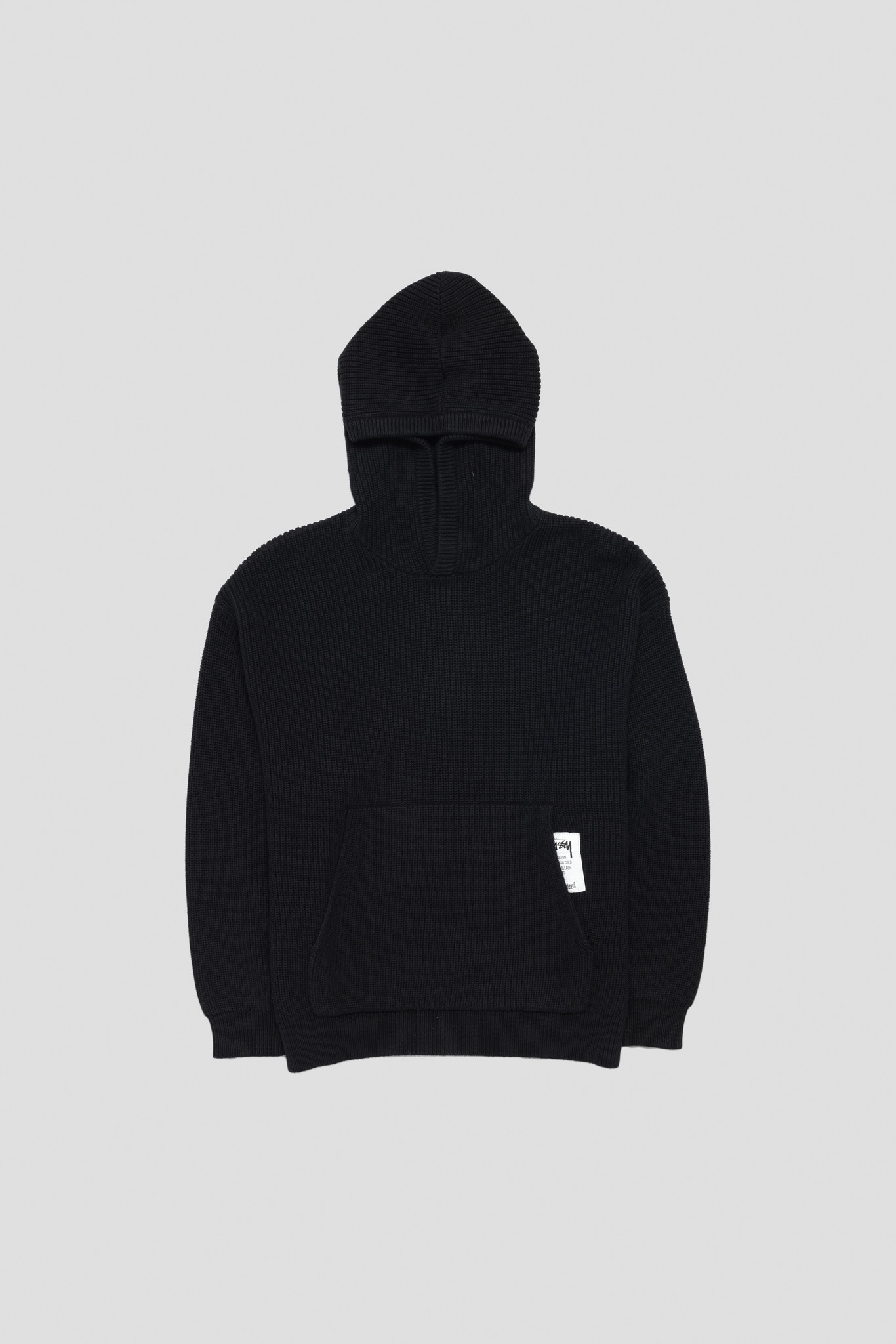 Cotton Knit Hood Black