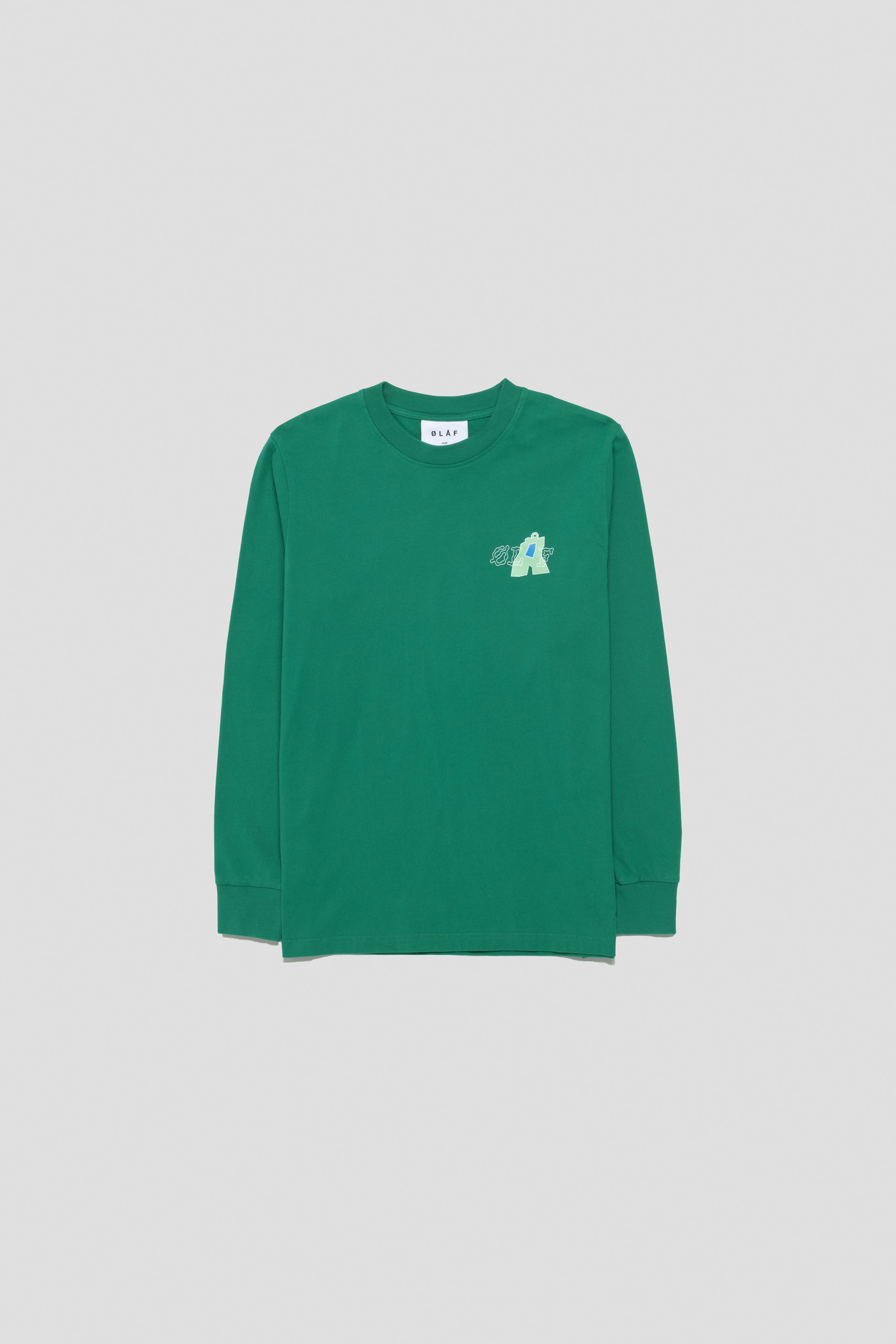 Map LS Tee Ocean Green