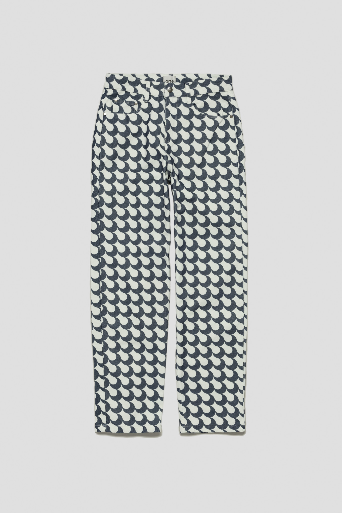 Paul Bau Print Navy/White