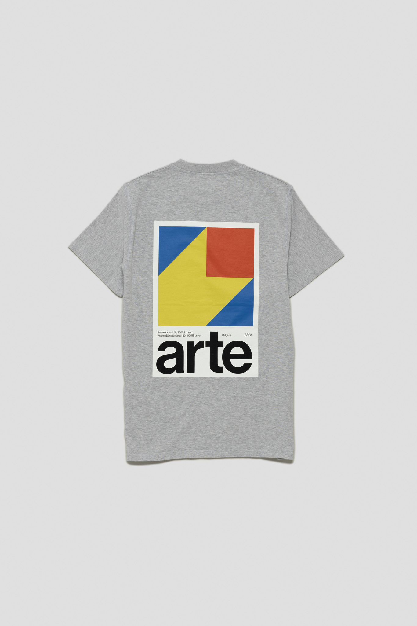 Taut Back Y Print T-Shirt Grey