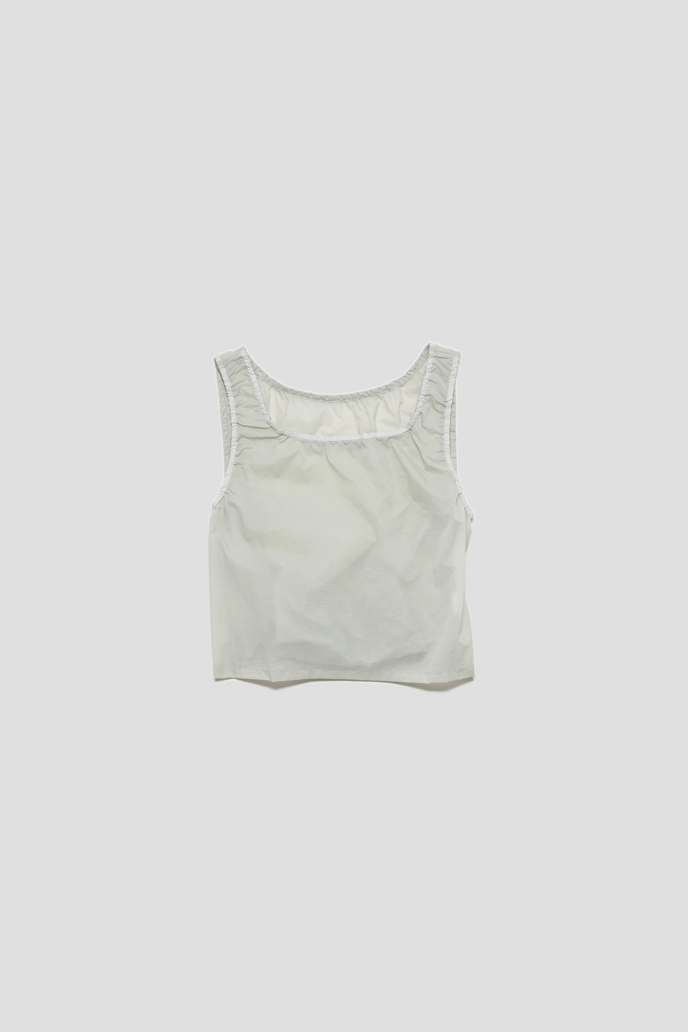 String Square Neck Top Grey
