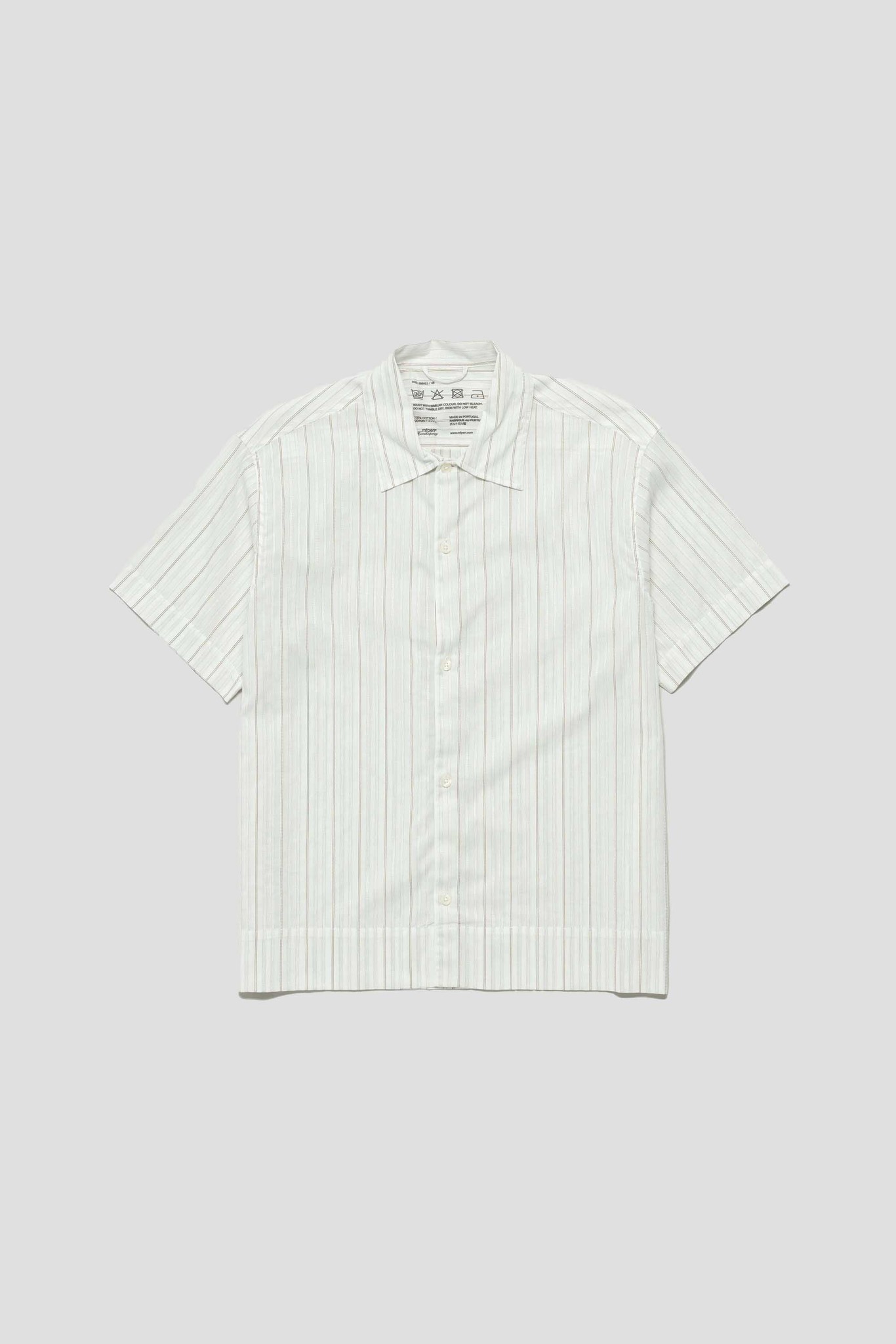 Holiday Shirt Light Brown Stripe