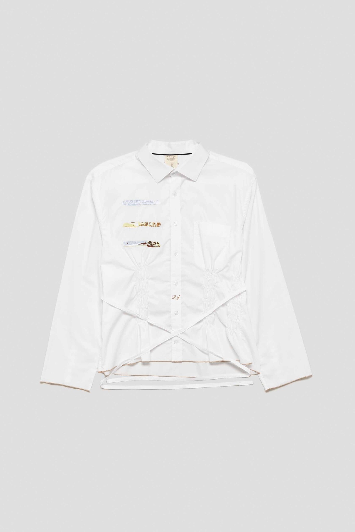 white shirt with three knives II