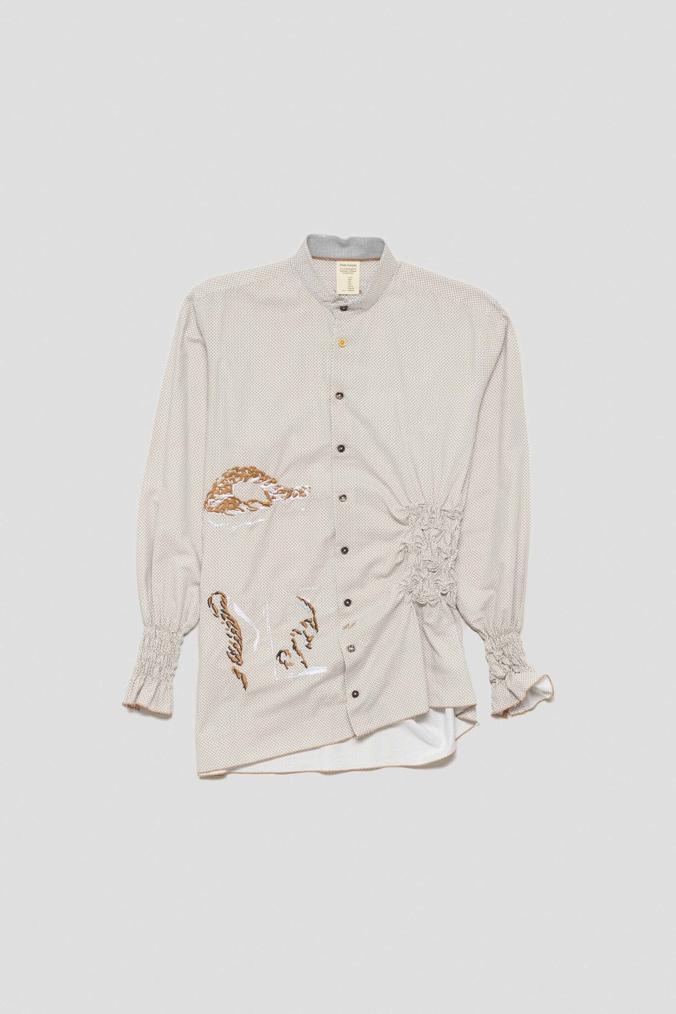 brown shirt with challah bread