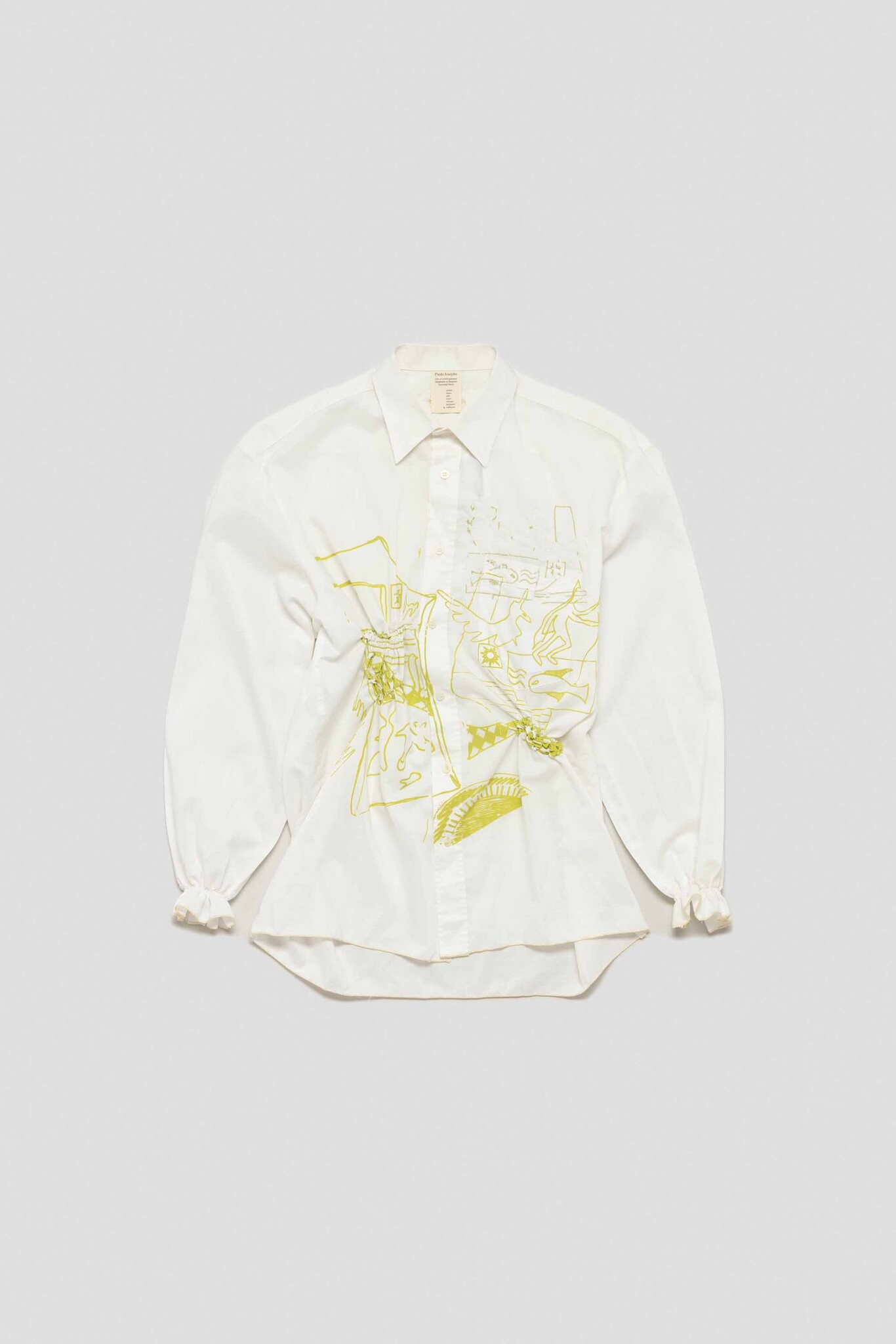 white shirt with letter to a fish II