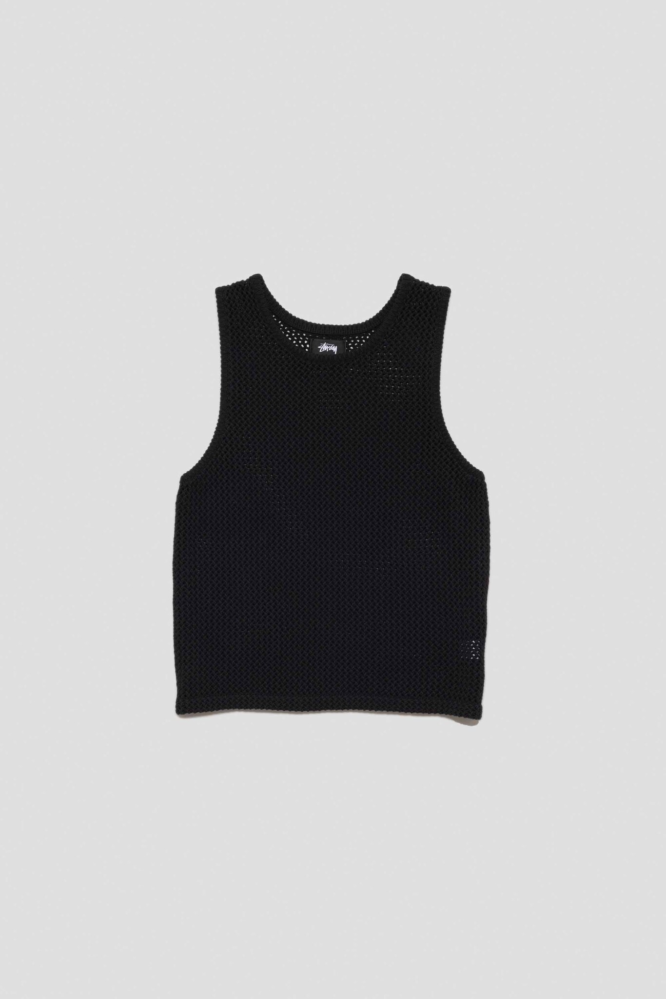 O'Dyed Mesh Tank Solid Black