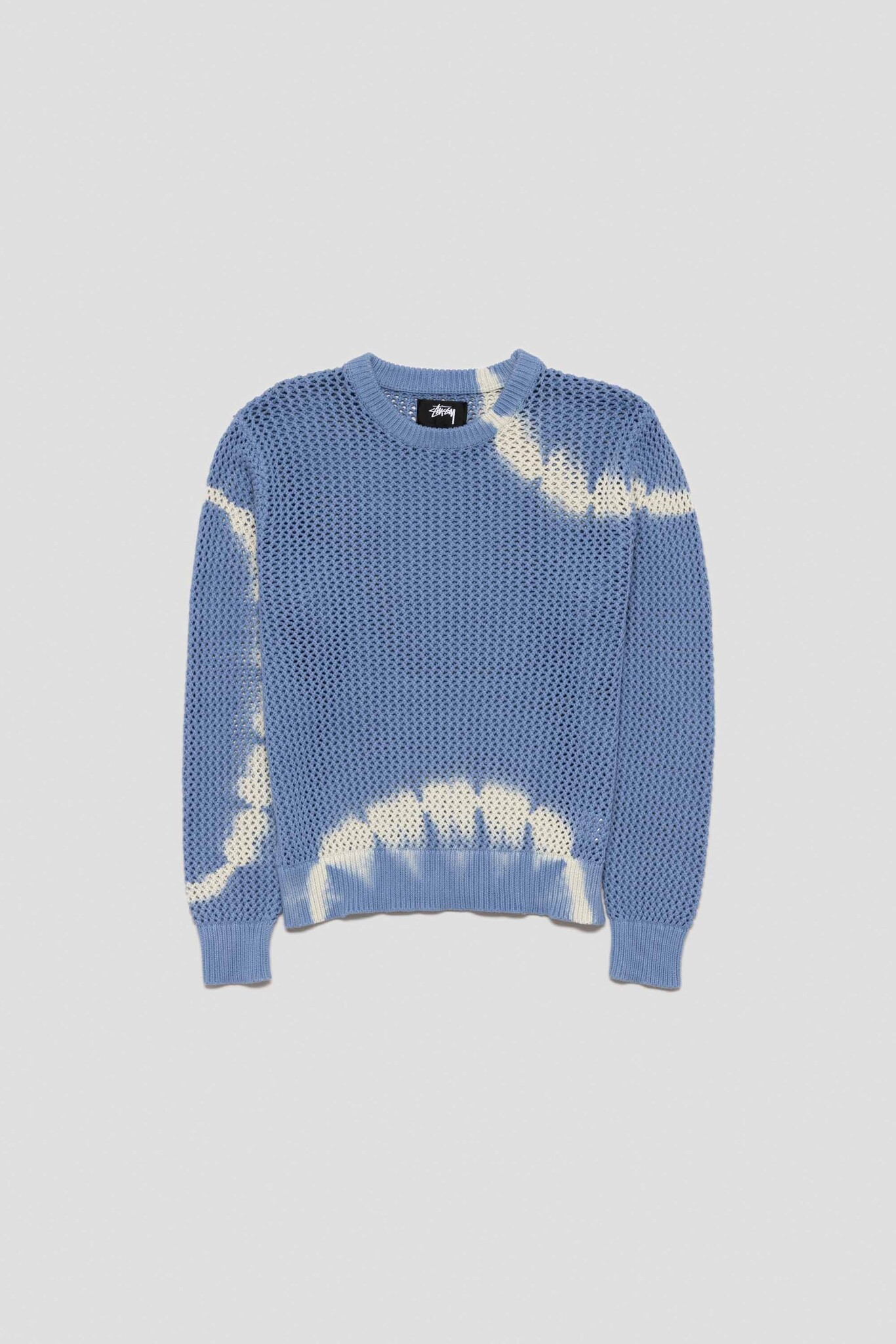 Pig. Dyed Loose Gauge Sweater Tie Dye Blue