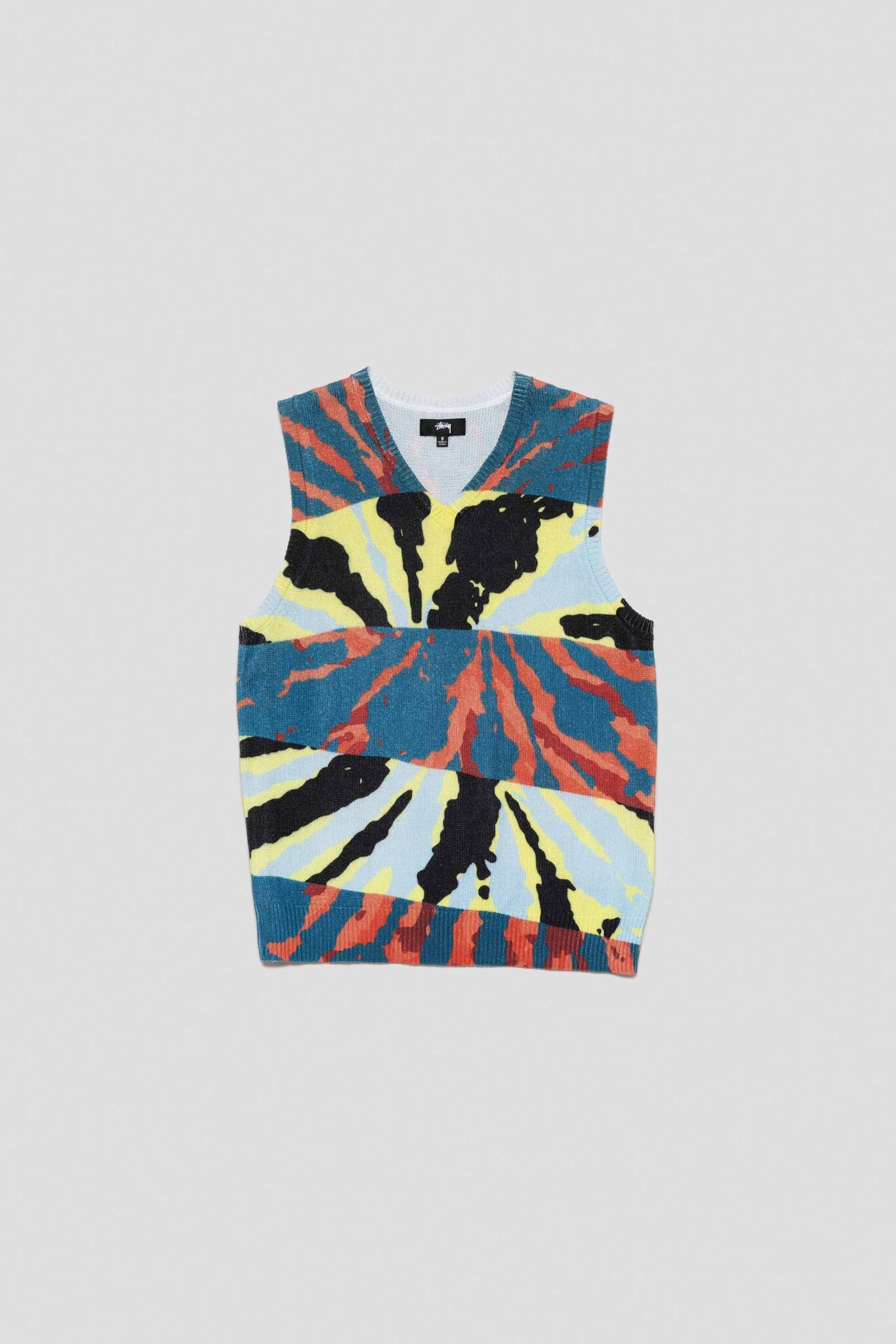 Printed Sweater Vest Blue