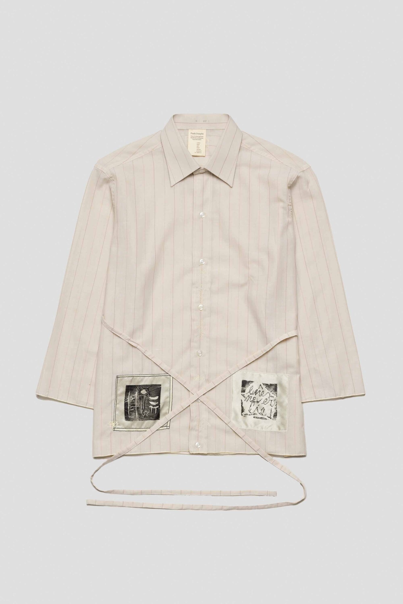 beige striped shirt with the lines never lie