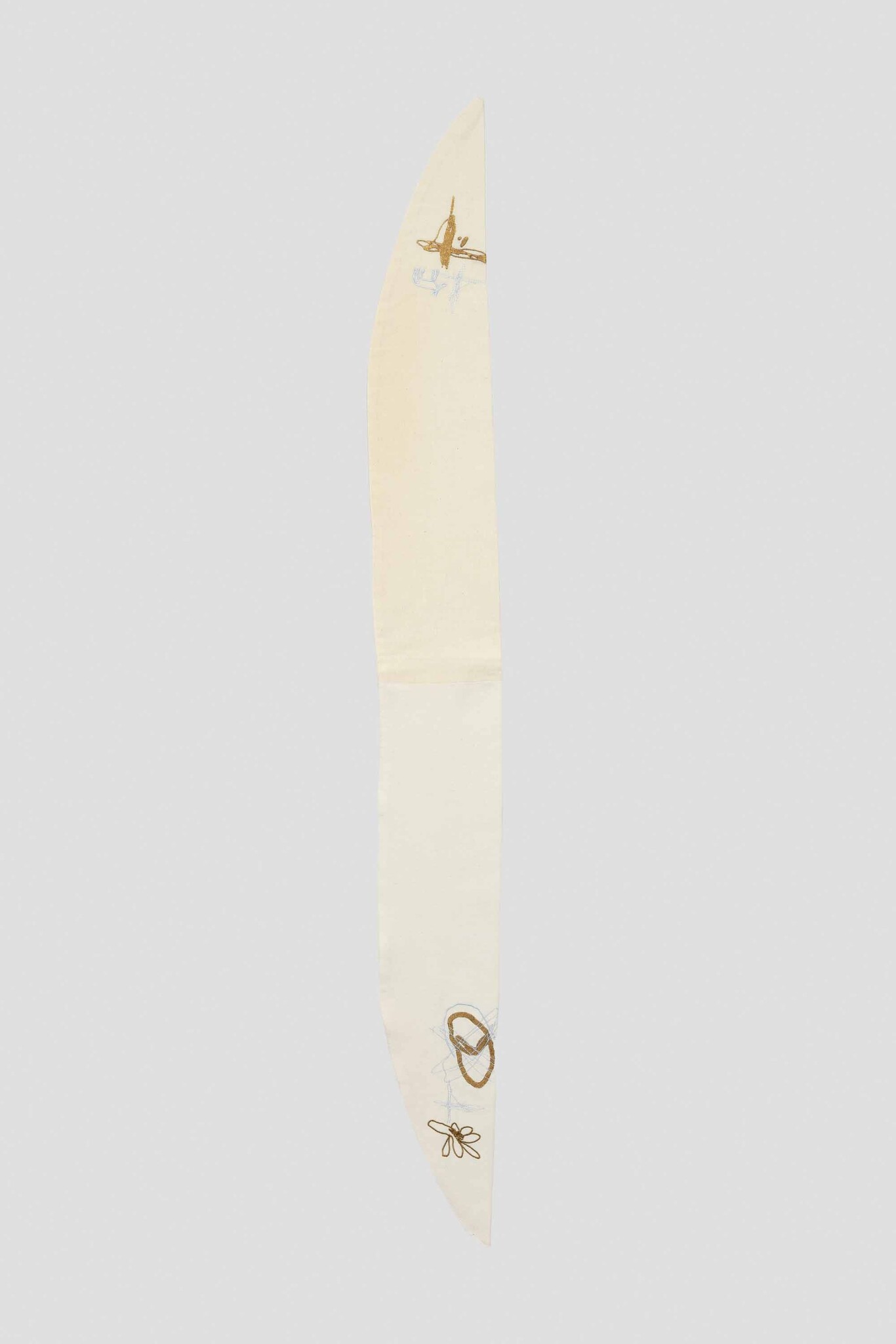 ecru scarf with insect crosses