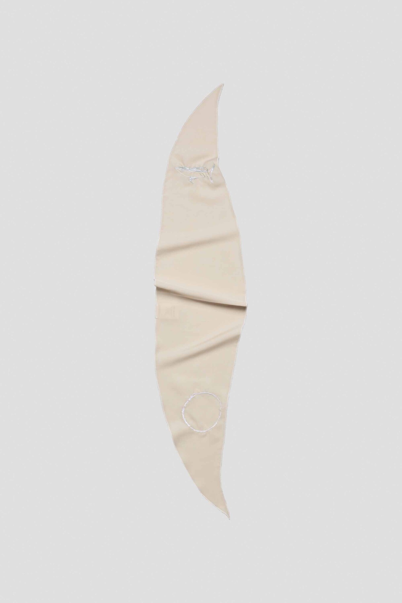 ecru scarf with shark ring