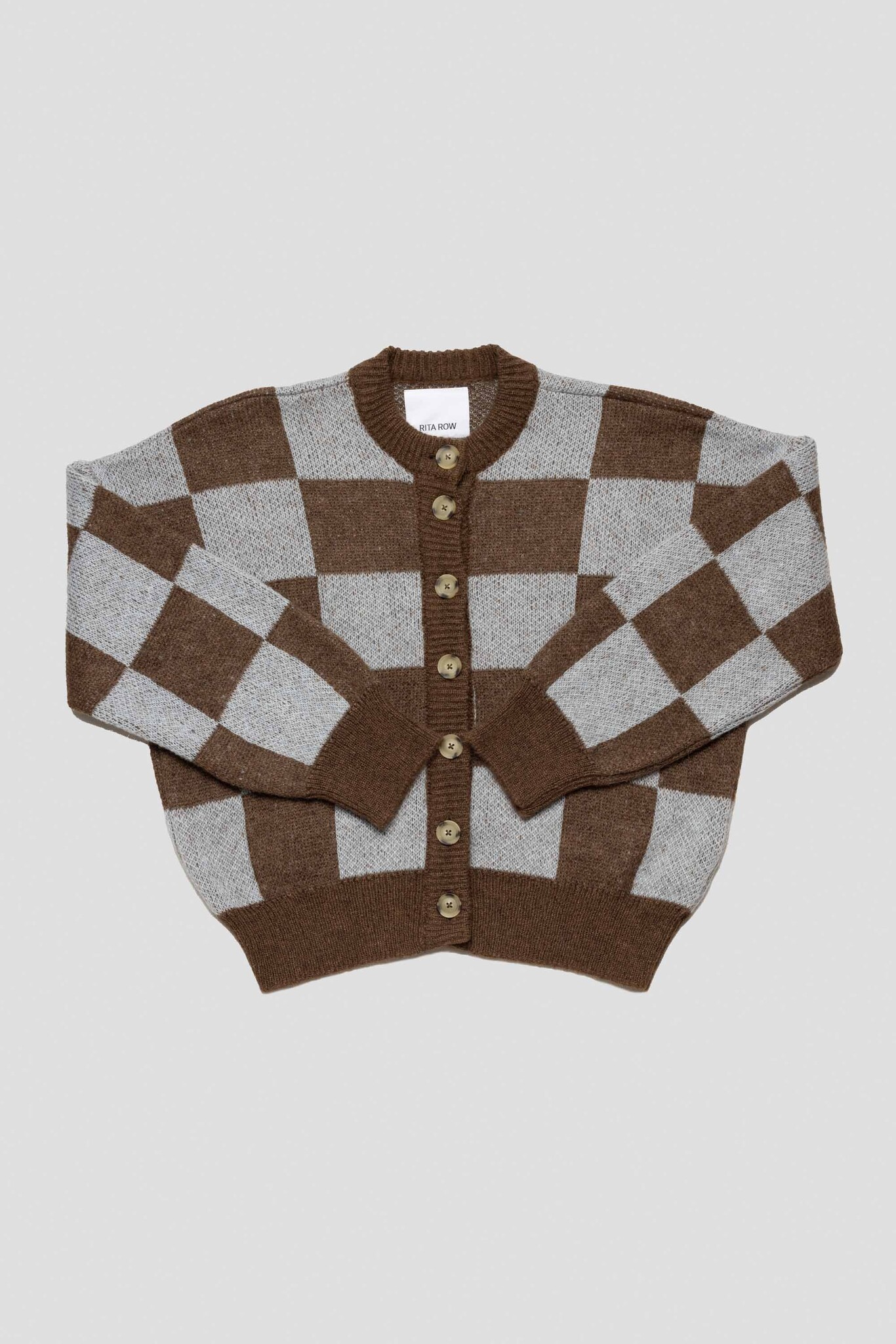 Ellen Mohair Cardigan Brown/Blue