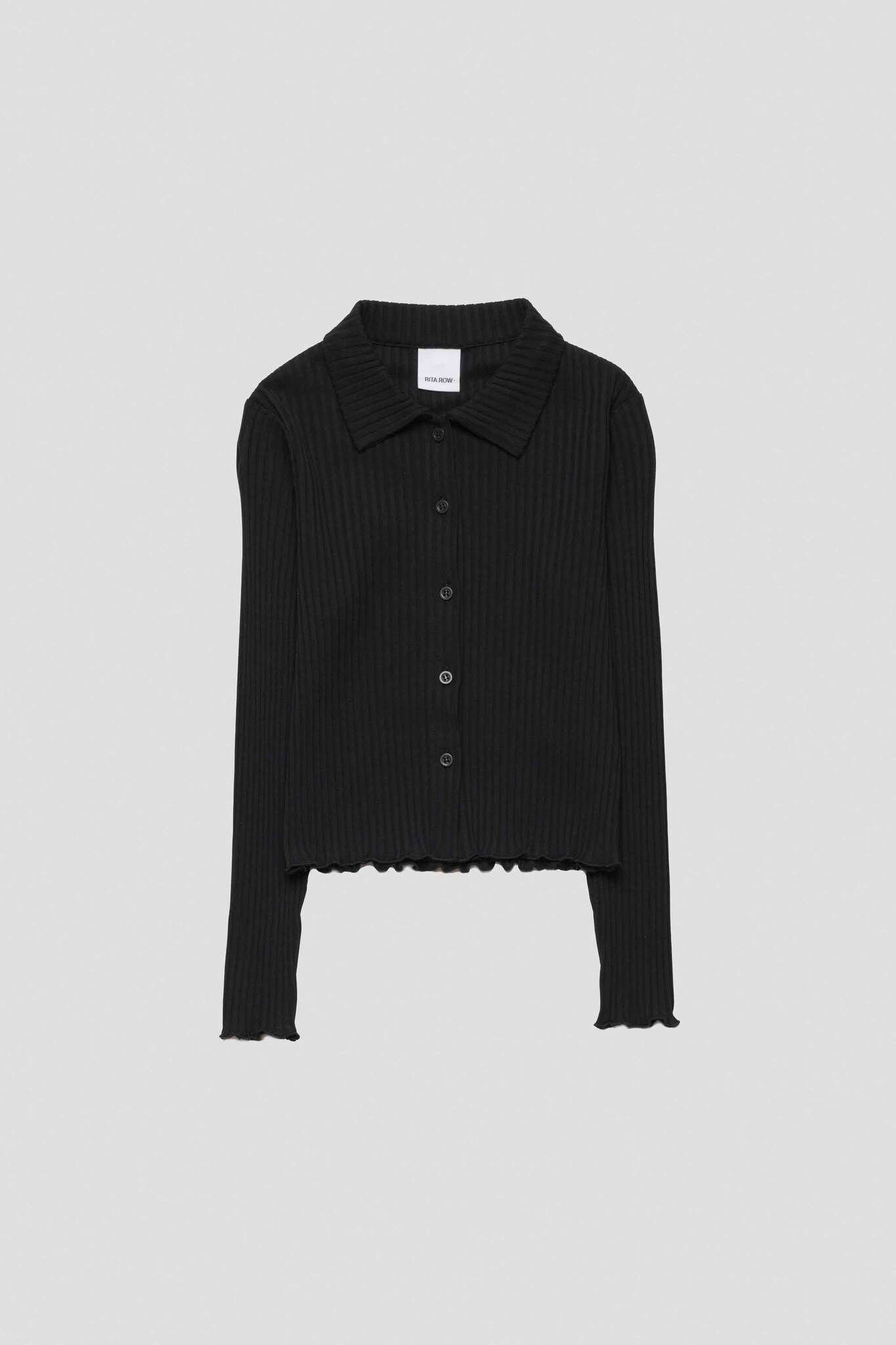 Pike Ribbed Knit Shirt Black