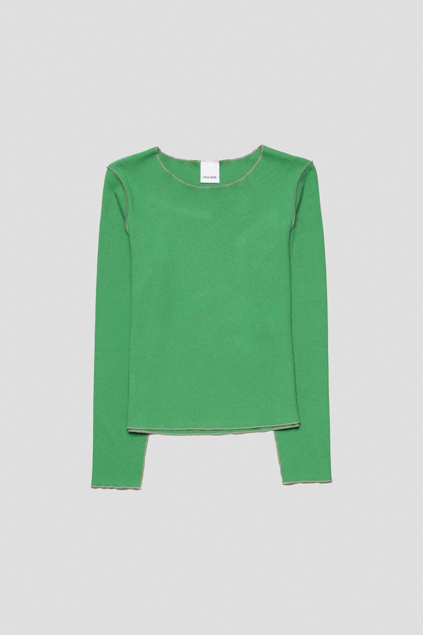 Zoe Knit Top Contrast Green