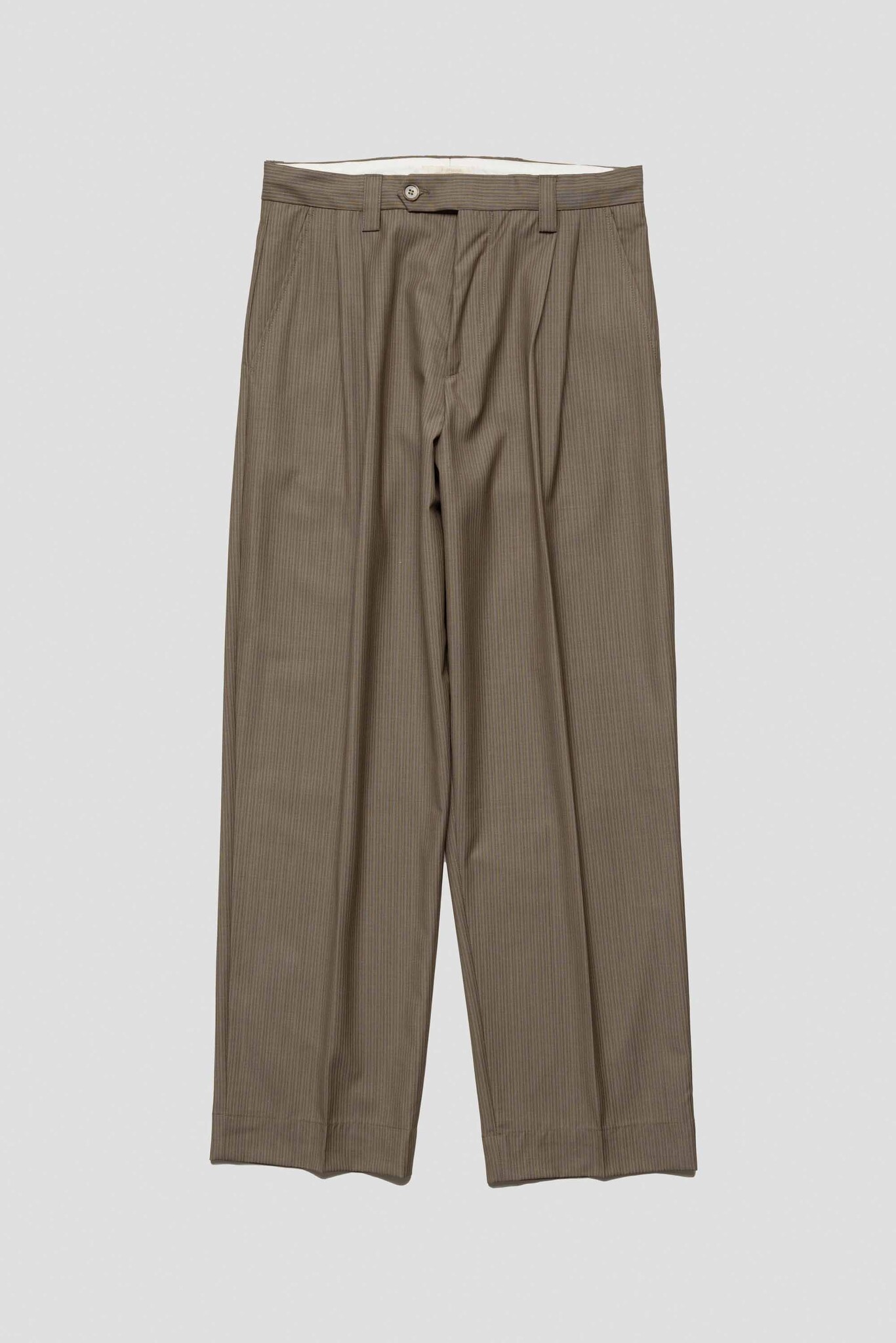 Classic Trousers Taupe Grey Stripe