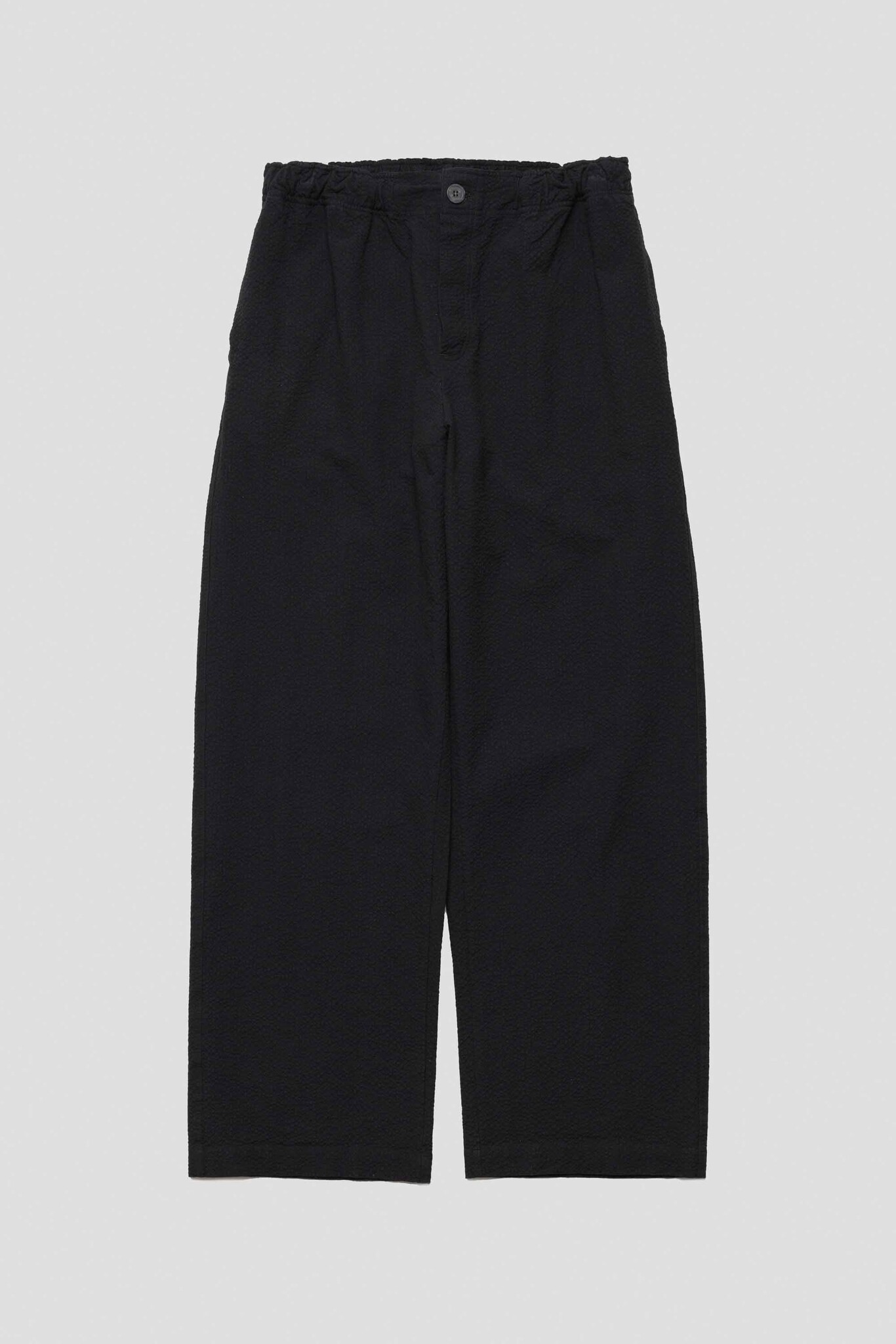 Easy Trousers Black Seersucker