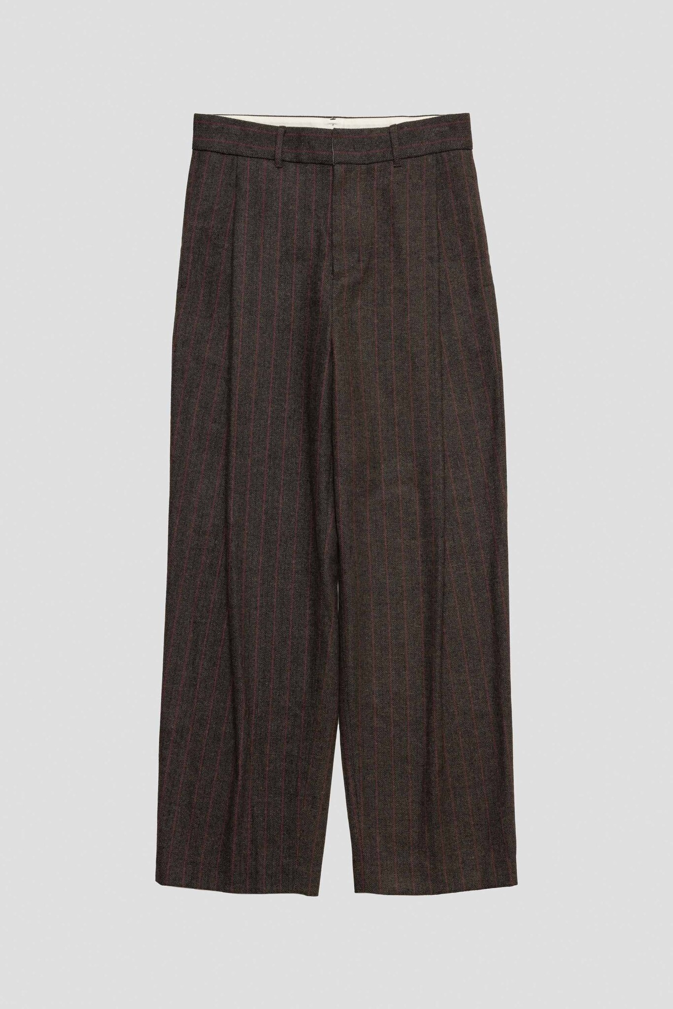 Wool Stripe Martin Pants Brown
