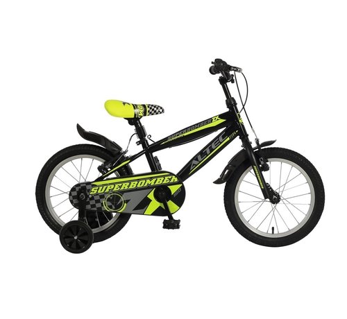 Altec Superbomber 16 inch Zwart/Geel jongensfiets