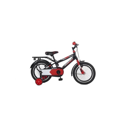 NIHIL Altec Stitch 16 inch jongensfiets Zwart/Rood
