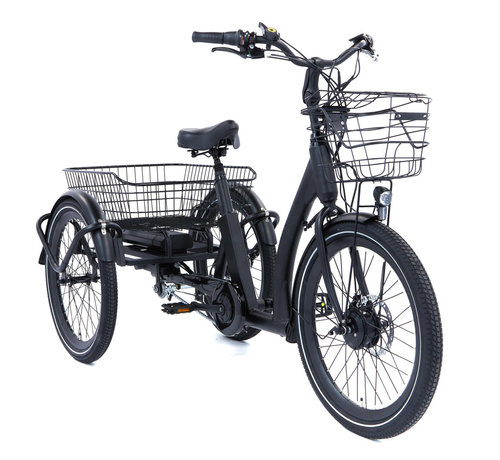 Popal Driewieler Wave :: Mat Zwart :: 24 inch
