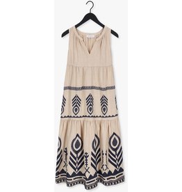 Greek Archaic Kori Dress 230371 - Sand Blue Navy