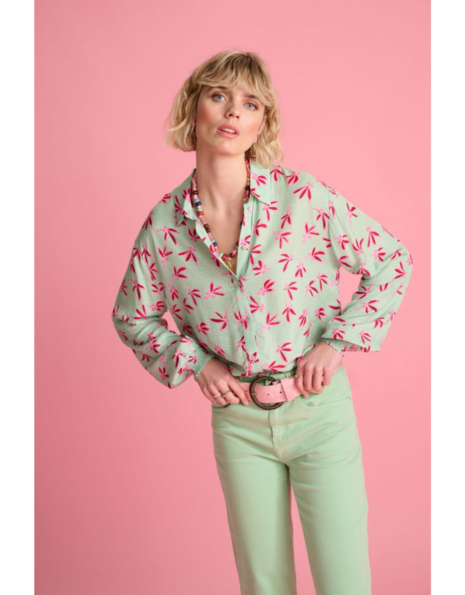 Pom Amsterdam Blouse - Milly Flay Away Green