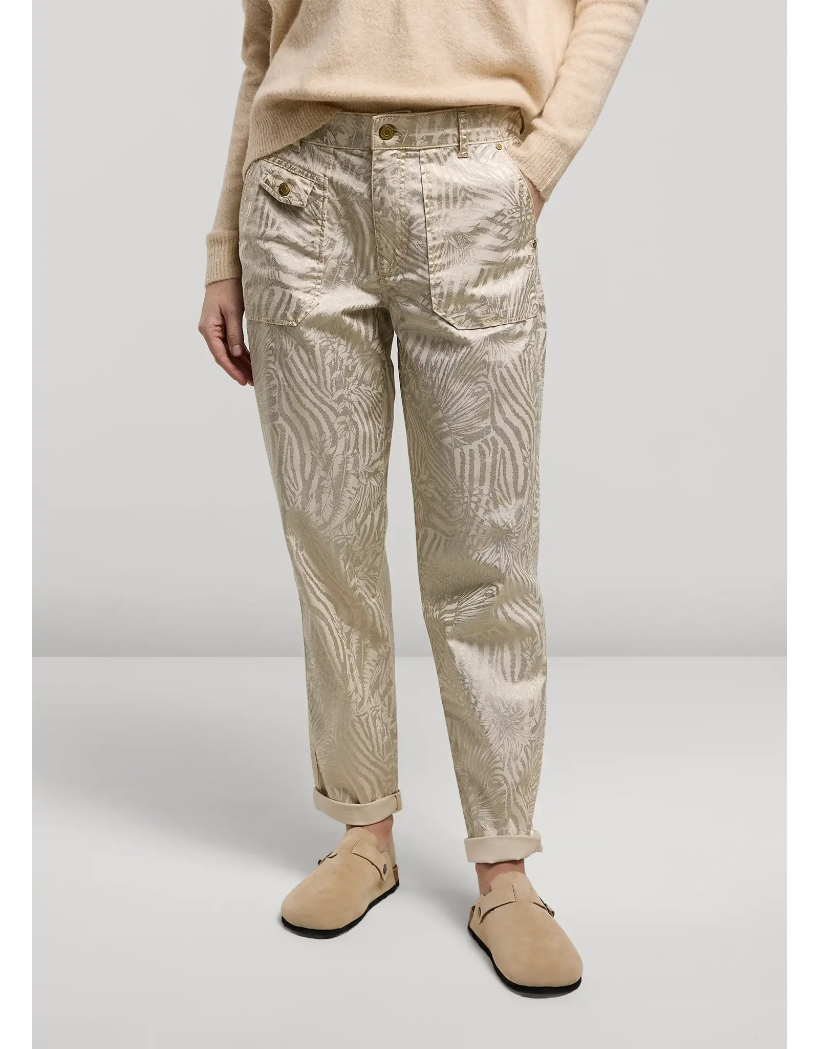 Summum Loose Fit Pants - Leaf Stretch