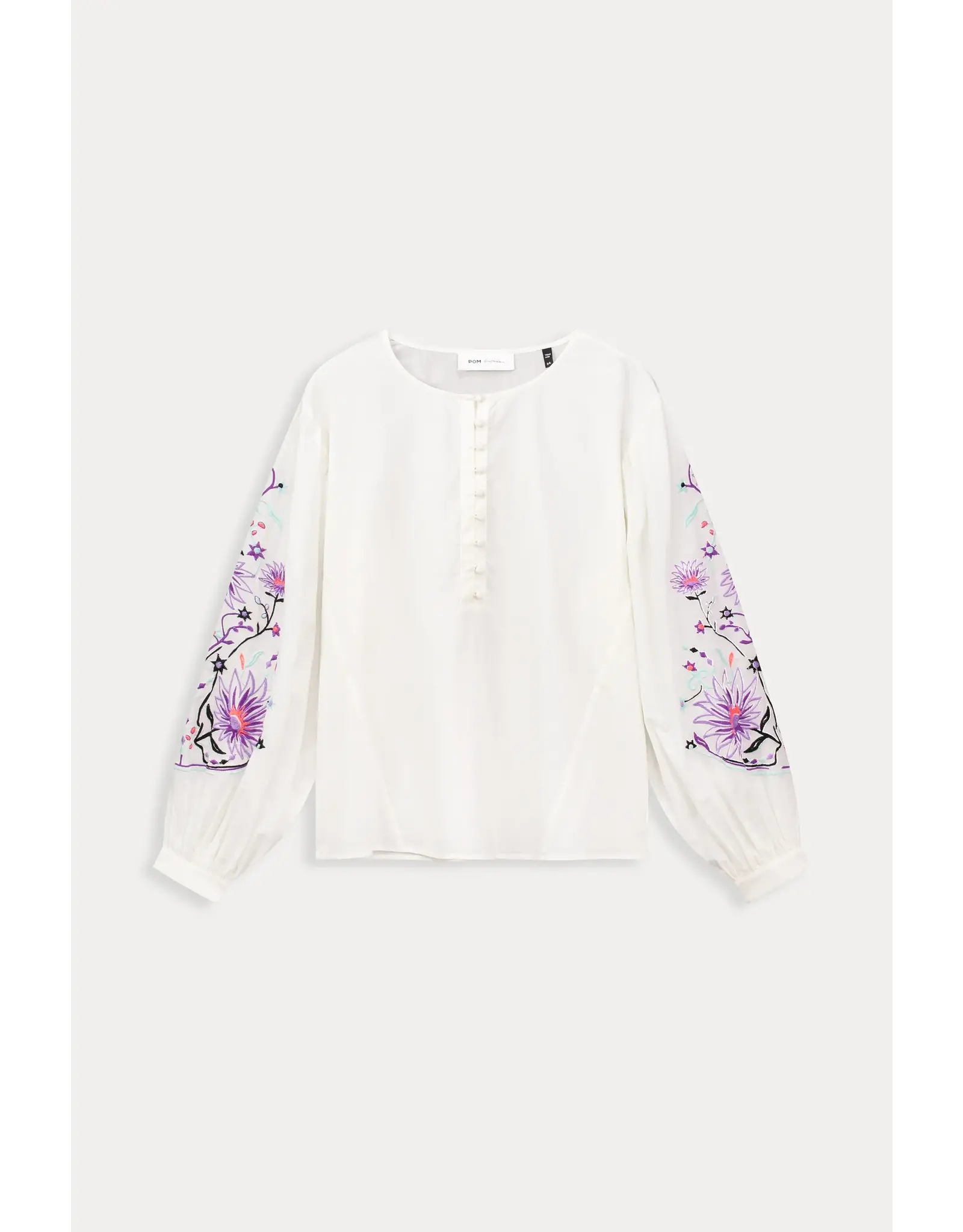 Pom Amsterdam Blouse Embroidery - Purple