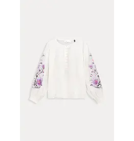 Pom Amsterdam Blouse Embroidery - Purple