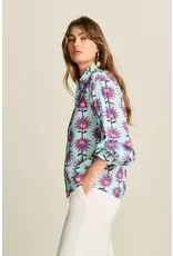 Pom Amsterdam Blouse Violet - Flower Aqua