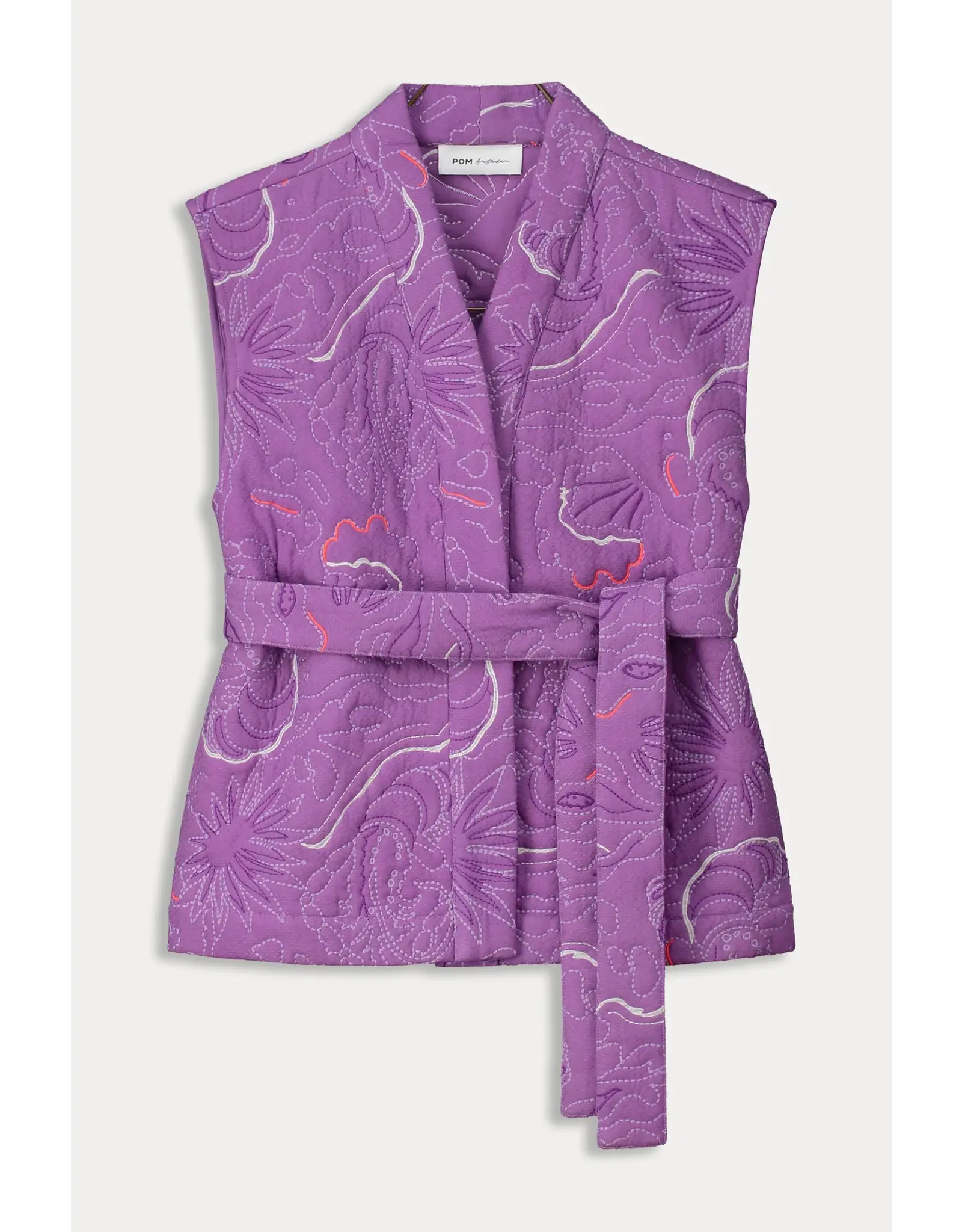 Pom Amsterdam Gilet - Quilted Purple