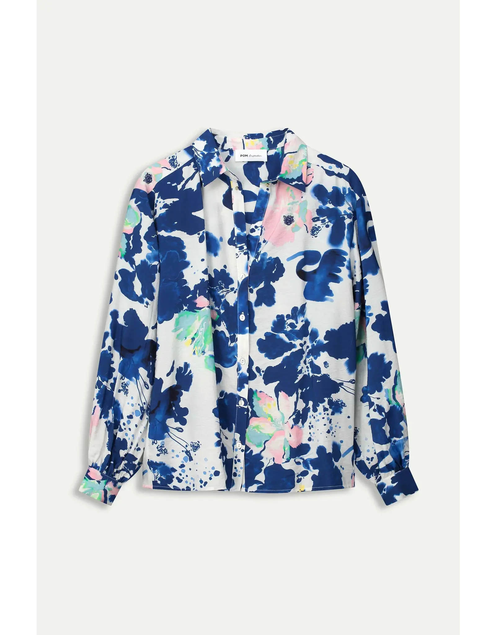 Pom Amsterdam Blouse Violet - Crane Birds Blue