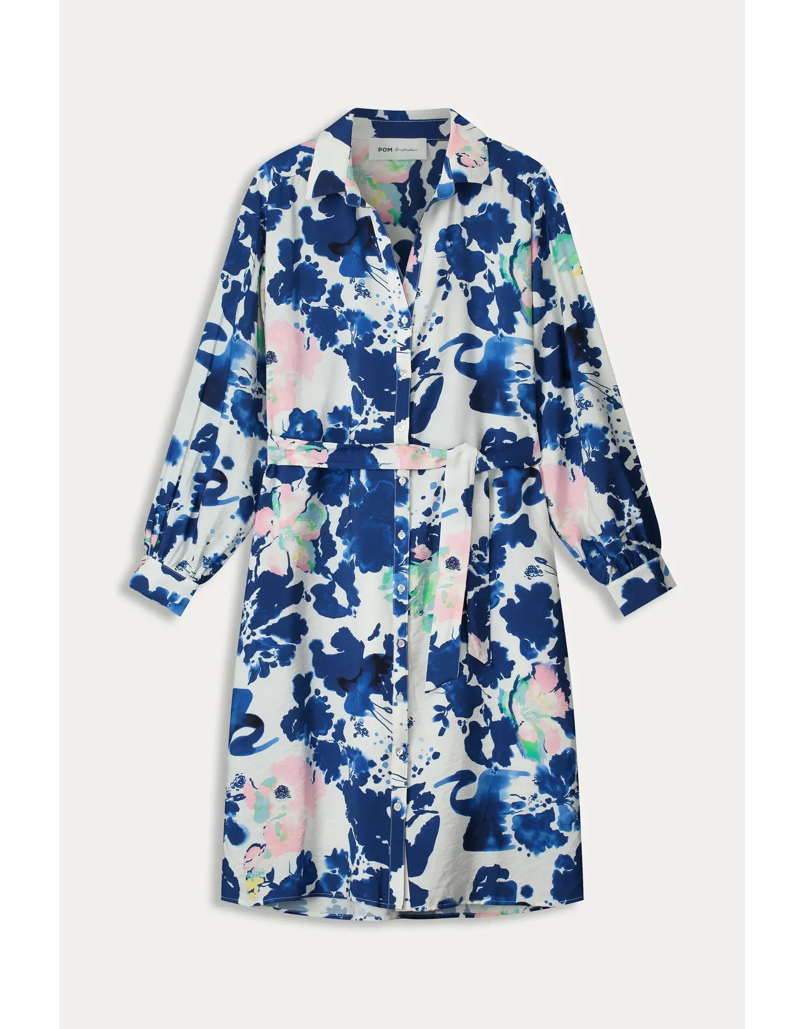 Pom Amsterdam Dress - Crane Birds Blue