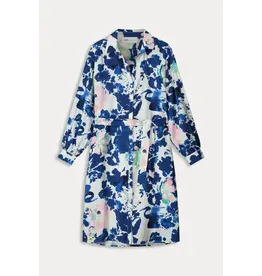 Pom Amsterdam Dress - Crane Birds Blue