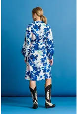 Pom Amsterdam Dress - Crane Birds Blue