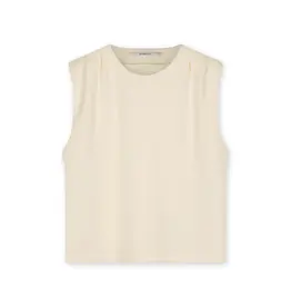 Homage Padded Shoulder Top - Soft Cream