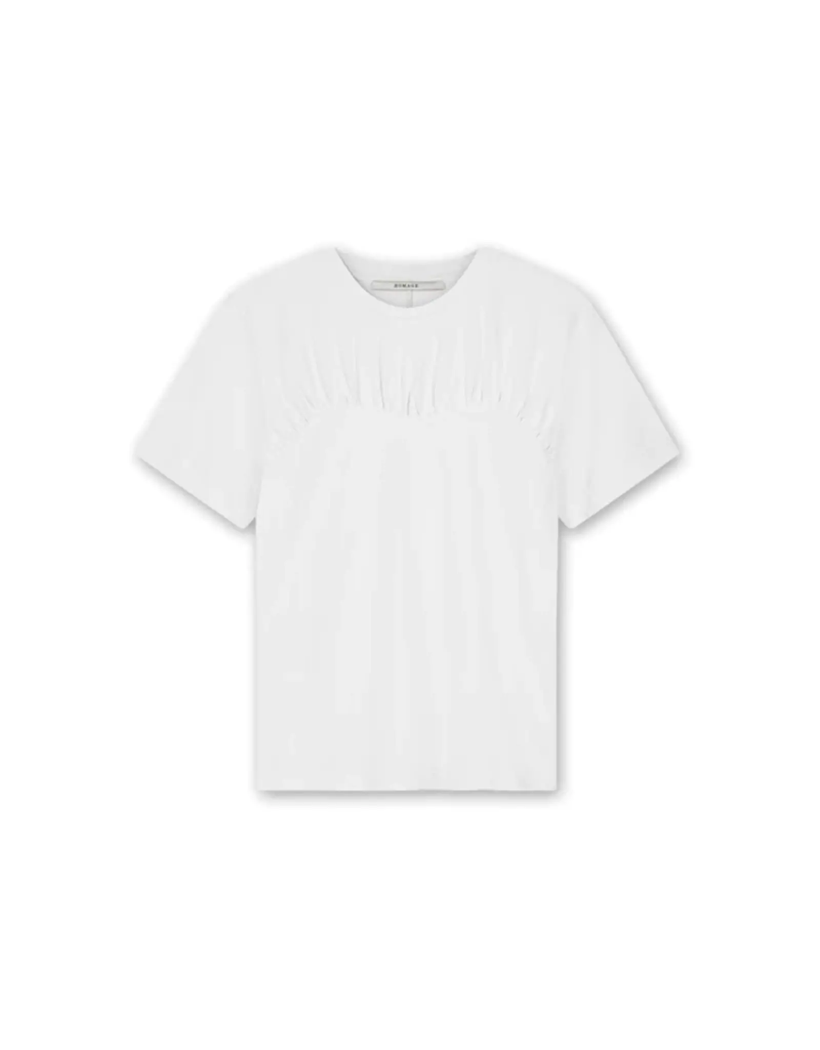 Homage T-shirt With Gathering - White