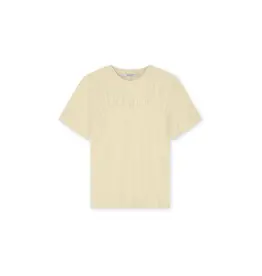 Homage T-shirt With Gathering - Soft Yellow